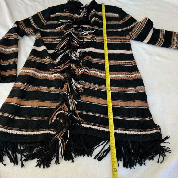 Johnny Was Ada Striped Open Front Alpaca Wool Blend Cardigan Sweater Size S - Picture 11 of 14
